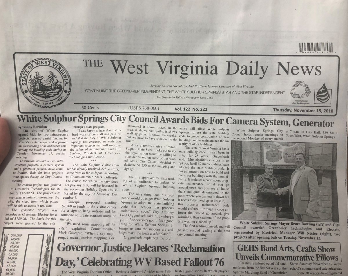 GreenbrierTech's tweet image. Thank you for your business City of White Sulphur Springs #WeKnowGenerators &amp;amp; #Surveillance @GreenbrierCOC   @Generac