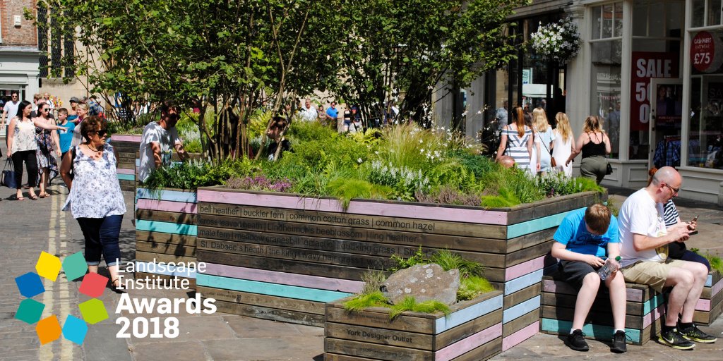 talklandscape's tweet photo. #LIAwards2018 shortlist: @urban_wild are up for an award with their St Helen’s Moorish-stitch #Garden for the #BloomYork Festival, the #planting inspired by the North York #Moors with a modular ‘stitch’ pattern, referencing #fashion #design. https://t.co/nUFZe9dpba https://t.co/cV3hryANLt