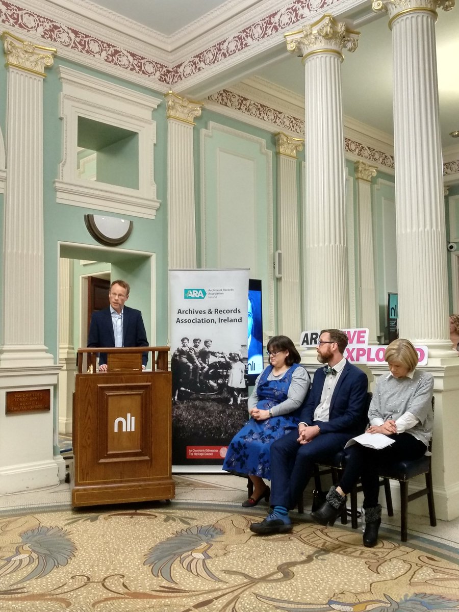 Congrats to all involved on the launch of #ExploreYourArchive @NLIreland with special thanks to Gerard Byrne, Joanne Rothwell, Karl Magee and Anne Cassin, special thanks to @ARAUK_IE #EYA2018 #CuardaighDoChartlann