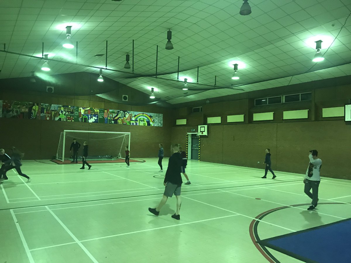 Some art work going on tonight in our preparation for Christmas, with our young juniors preparing a Christmas surprise for our after school young people! Also our intermediate young people enjoying some football in the gym with our new nets from ! #football  #artwork #christmas