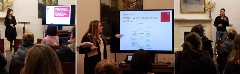 NYUSilver's tweet photo. At our PhD Program Research Lecture, Drs Linda G. Mills, @BrianaBarocas &amp; PhD student research assts from @NYU_CVR shared design, implementation &amp; promising findings from their RCTs &amp; qualitative study on a #restorativejustice approach to #DomesticViolence https://t.co/J0ySJuvvuL https://t.co/kH2liKWilP