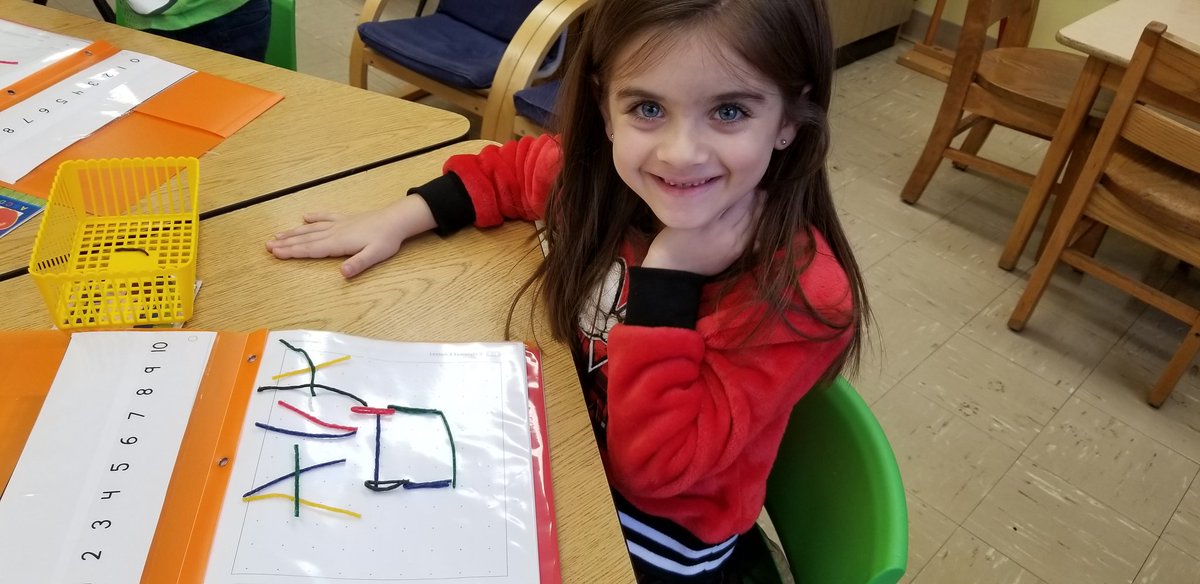 the5to9teacher's tweet photo. We are learning all about shapes this month. Today we explored rectangles with wikki stix! #eurekamath #handson #wikkistix #kindergartenmath #ColdSpringELC https://t.co/bltNFKSFtB