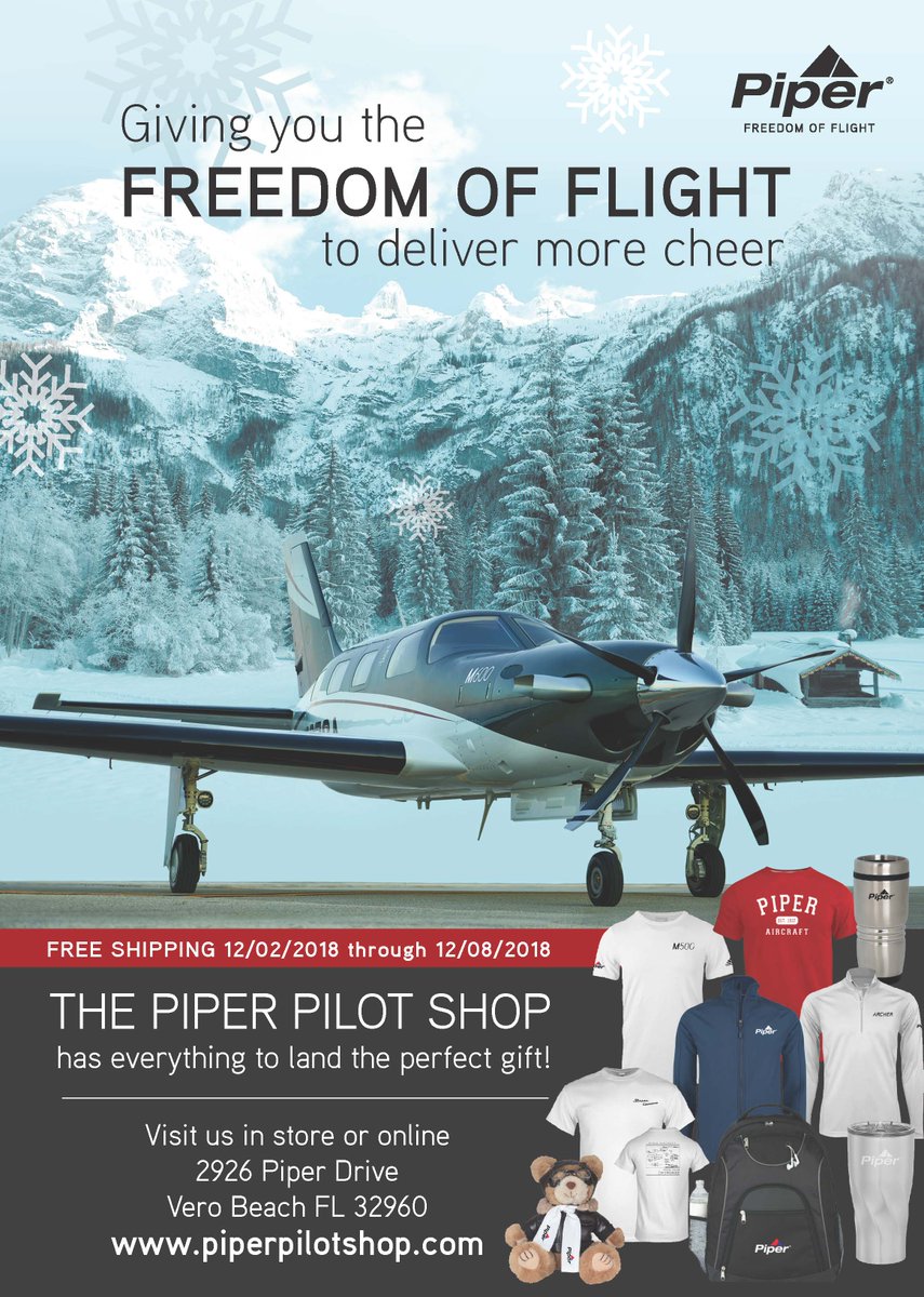 piperaircraft's tweet photo. Searching for Black Friday deals? Here's a sneak peek of what we have in store π #PiperAircraft #FreedomOfFlight #PiperPilotShop #BlackFriday #HolidayShopping https://t.co/4rIFiGnLXw