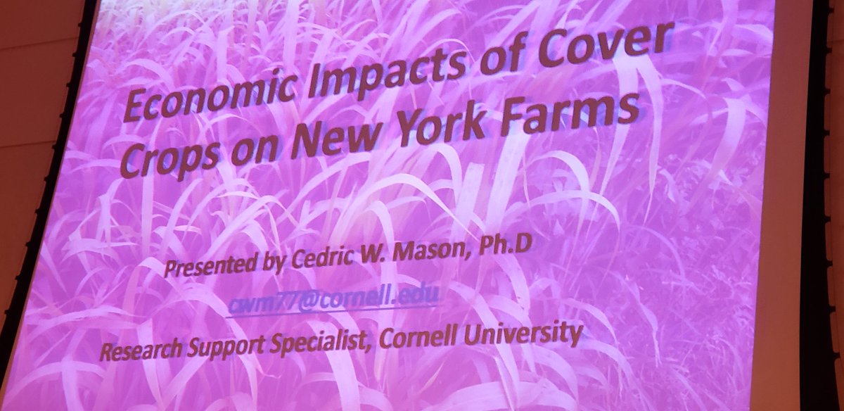 Dr. Cedric Mason, from Cornell University talks about "Economic Impacts of cc on New Your farms" #2018NECCC