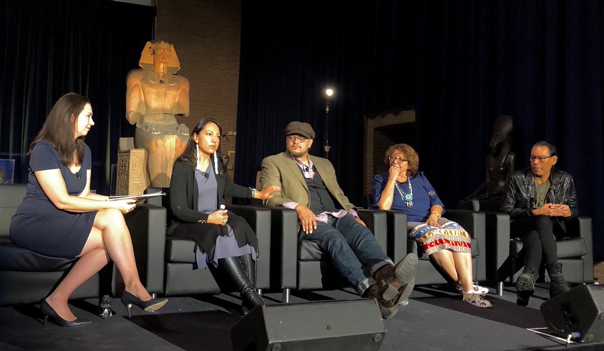 BirdRunningH2O's tweet image. Nichole Maher and I hosted a panel for  @comcast @NBCUniversal execs and JDC members highlighting Reclaiming #NativeTruth Research and Native Representation featuring @CrystalEchoHawk @SterlinHarjo and Cheryl CrazyBull, CEO of @collegefund