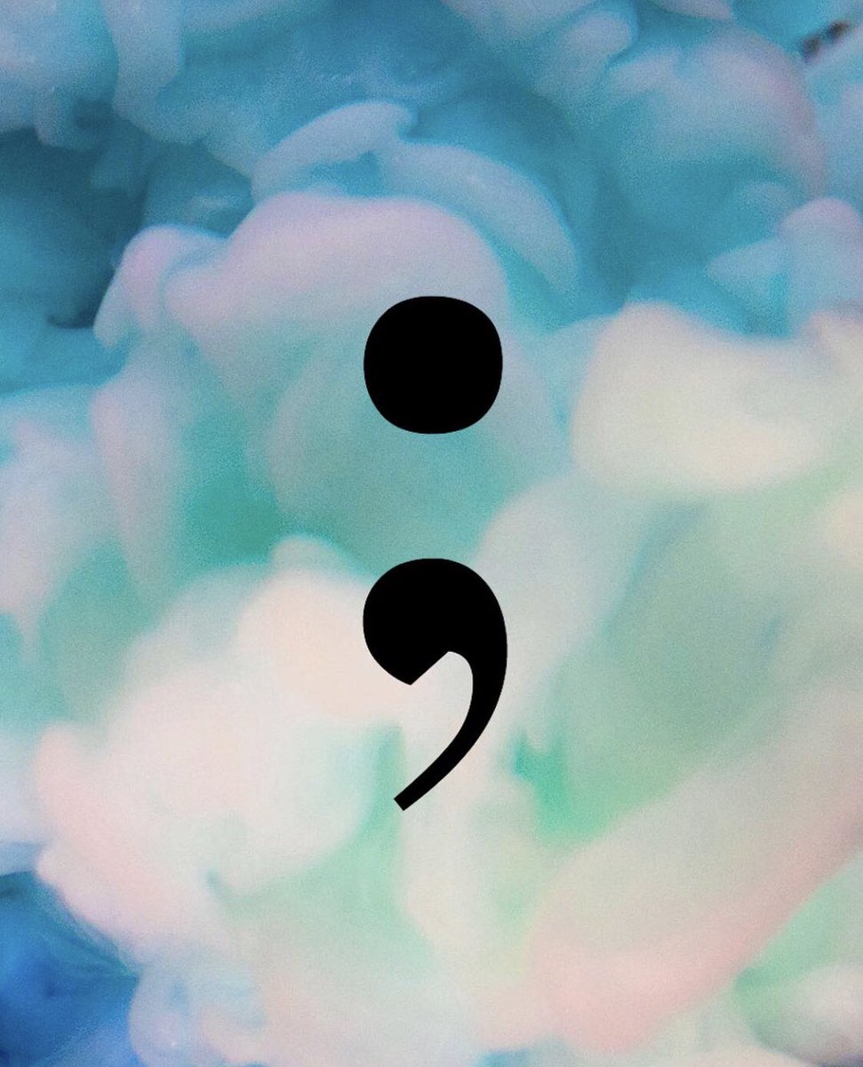 GenerocksityN's tweet image. “A semicolon is used when an author could’ve chosen to end their sentence, but chose not to. The author is you, and the sentence is your life.”
To thousands of people who have been affected by suicide, the semicolon has become a symbol of strength and survival.
Stud;o 78