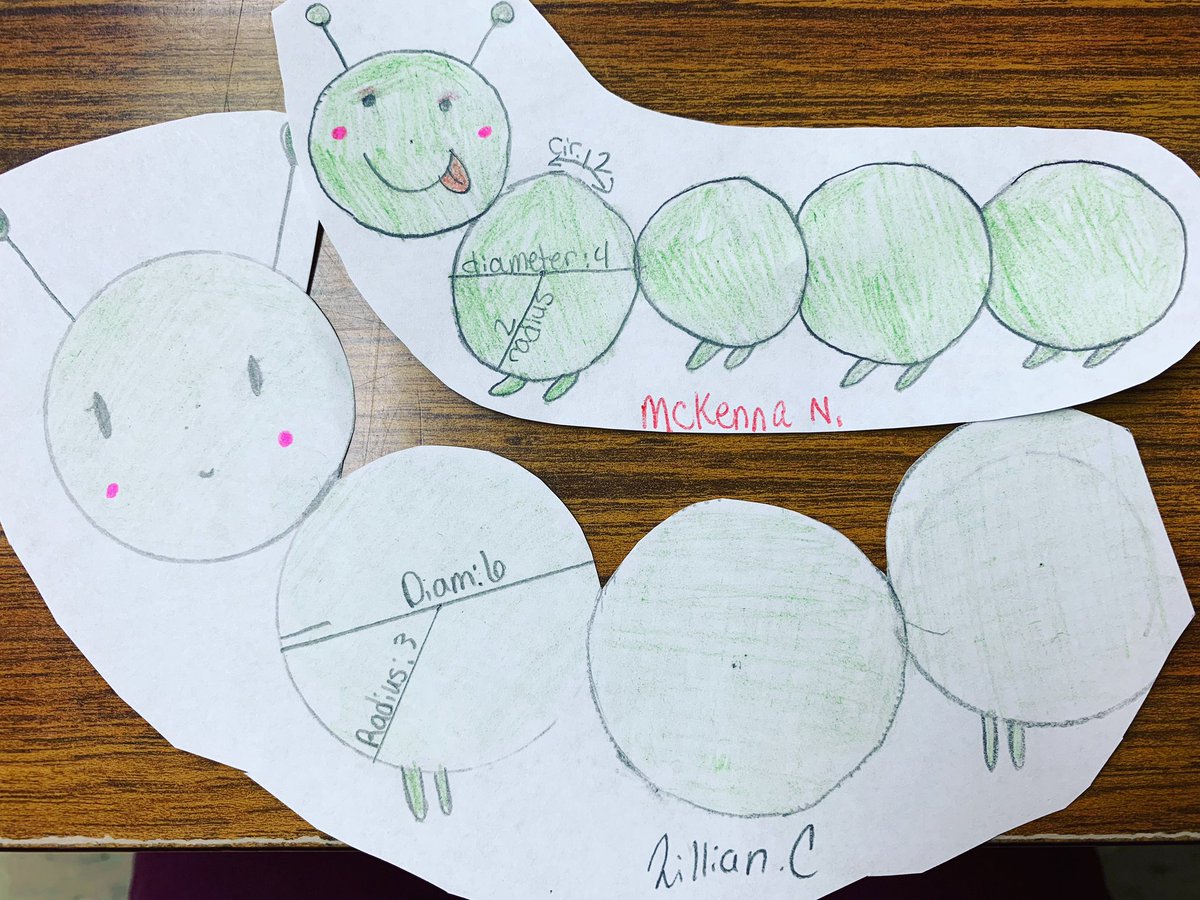 MissVanWinkle2's tweet photo. 7th graders are working on finding the circumference of a circle when given the diameter! Soon we will start using pi as our multiplier! #wpmschat https://t.co/jy2UCakmFu