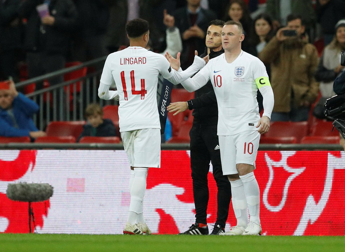 For one last time, Wayne Rooney takes the field for England