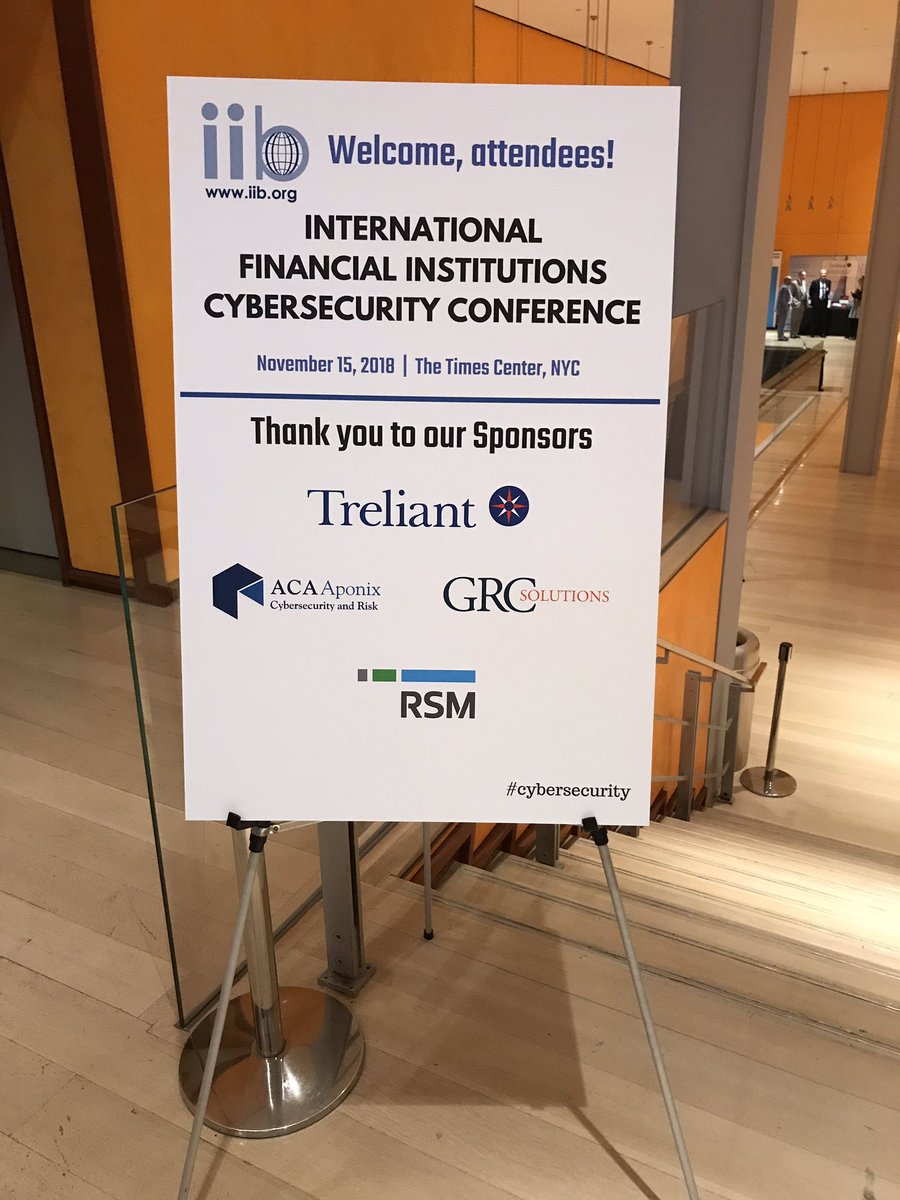 IIBnews's tweet photo. A very special ๐๐ผ to our generous #sponsors - @Treliant @RSMUSLLP @AponixFT #grcsolutions. #cybersecurityconference #IIBevents https://t.co/tYqX94JdYK