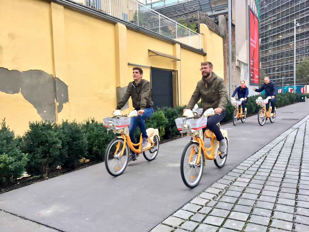 cycling's tweet photo. Our #UCIBikeCity friends had a chance to visit the Ciclofficina Stecca today during our #Milan bike tour with @CiclicaCC and @MiBikeCoalition ๐ฎ๐น #UCIForum https://t.co/SYhVDh5Iju