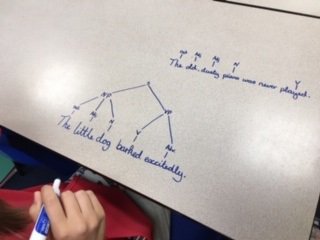 ChurchillEng's tweet image. This is some of what we do in A Level English Language. It was great to see so many interested in this at our Open Evening on Tuesday. We hope you decide to join us! #syntaxtrees #simplesentences #alevelenglishlanguage