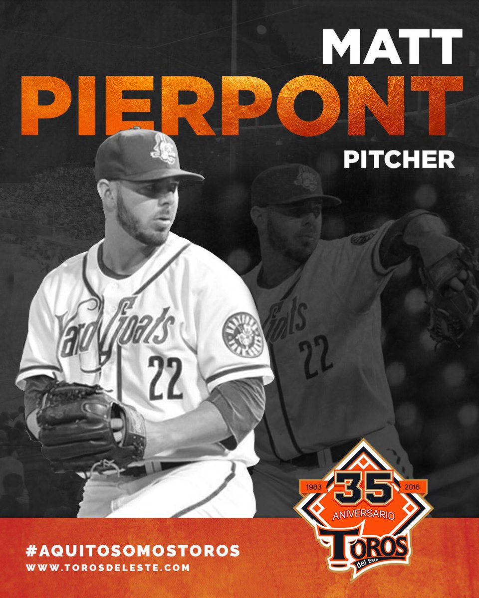 TorosdelEste's tweet photo. El relevista Matt Pierpont es parte de las nuevas contrataciones para la segunda etapa de la temporada. Pierpont pertenece a los @rockies y rescató 32 partidos en AA.
Welcome @MattPierpont28 
#aquitosomostoros https://t.co/HPmgeEEjC0