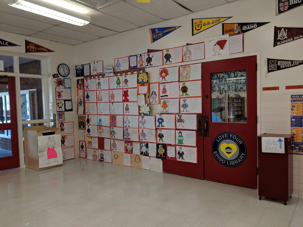 Lorena_Ulloa5's tweet photo. Save your Turkey from becoming a Thanksgiving Feast! Disguise your Turkey as your favorite book character contest. #IamEPISD #Episdlibrary @bradley https://t.co/eFSmKFmNWK