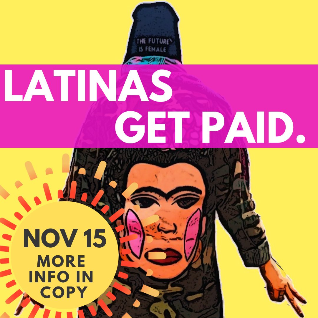 LatinaInstitute's tweet photo. 🚨TONIGHT🚨 
Interested in learning more about equal pay? Join Poderosxs @pinkslippd @LucyFlores @jgonzalez_rojas from @LuzCollective @CalEndow @NLIRH 
Get your free tickets here 👉🏾 https://t.co/CklQPJ0HhX 
#LatinasLead #LuzCollective #FLBL #Latinas #LatinaEqualPay https://t.co/hDLobqyVz9