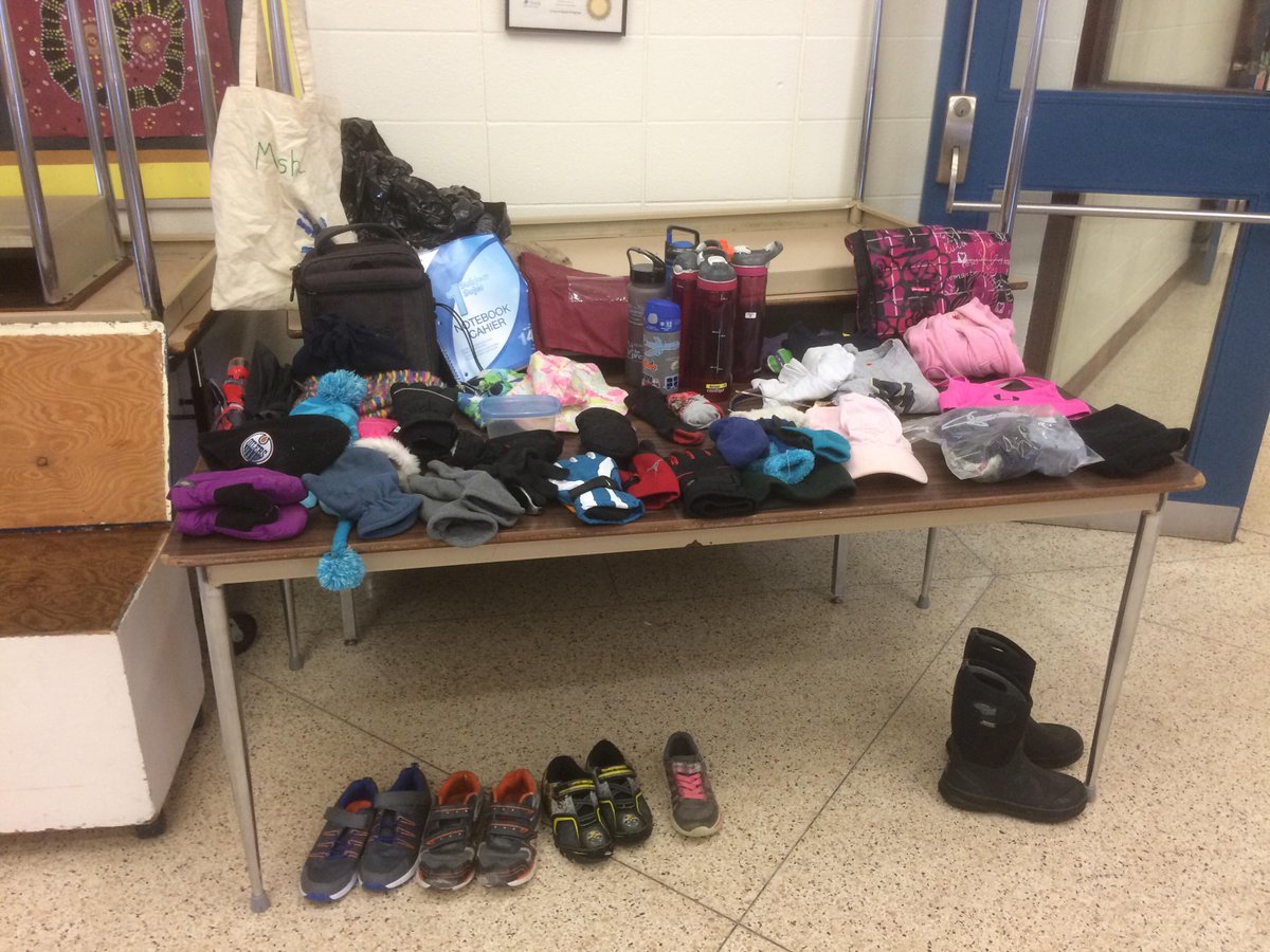 NAMCommunity's tweet photo. Hey Parents, if you're in for teacher meetings this week, don't forget to check out the lost and found tables! There's lots of great stuff, and some of it might even be yours! https://t.co/ND5CnOVV6D