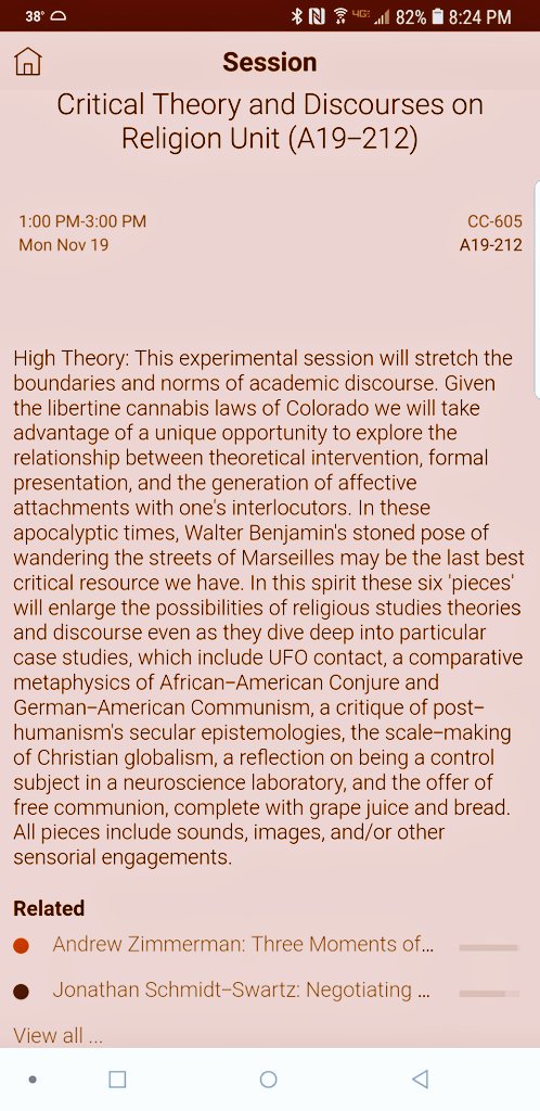 wertadam's tweet photo. This is why I skim the whole program book. #SBLAAR18 #hightheory https://t.co/Xt5sq0fY4m