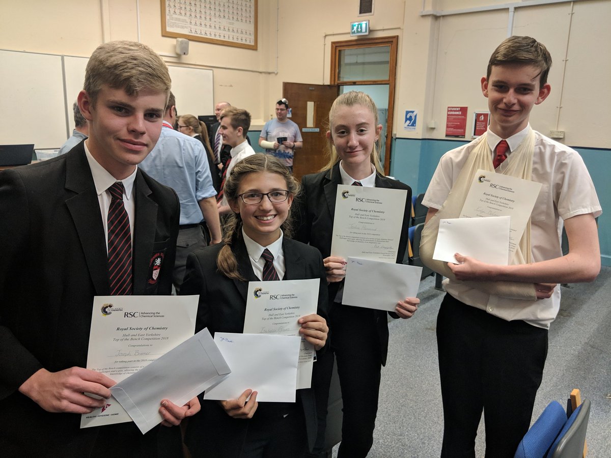 HSLC_Science's tweet photo. @hornseaschool 3rd place at top of the bench. Thankyou to @RoySocChem and  the companies that offered their support in this event. The students have learnt so much from this experience. https://t.co/RtSFl40qdU