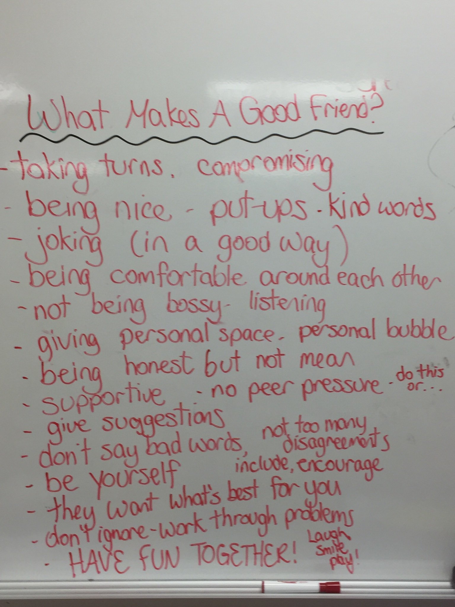 What makes a good friend?