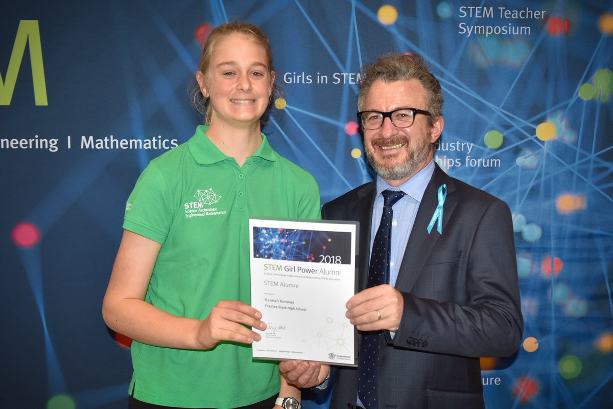 thegapshs's tweet photo. Congratulations to Hannah Kenway, 2018 STEM Girl Power Alumni! Thank you  to @Constababble @CecileGodde @taphovenatrix and @watsonsueann for an  inspiring day of #STEM communication @qldmuseum and @MTQ_Townsville! #QLDstemgirlpower @QLDstateschools https://t.co/TkkUKfPpp3