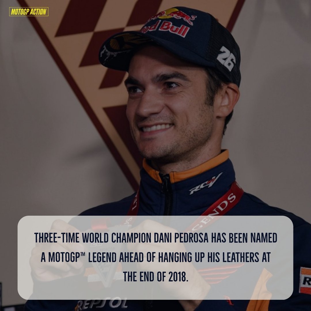 motogpaction's tweet photo. Dani Pedrosa becomes a #MotoGP Legend.
.
.
.
#MotoGP #instantmotogp #motogpaction #motogp #valenciagp #danipedrosa #dp26 #moto2 #moto3 #motoe #motogp2019 https://t.co/t7ESmiPsHk