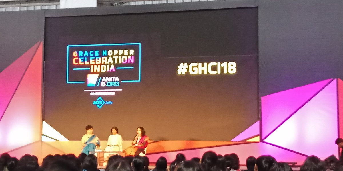Totally engaging discussion on career transitions #ghic18, it was wondeful to hear <a href="/paromit/">Paramita</a> to share her journey from manager path to Individual contributor.#LifeatSAP