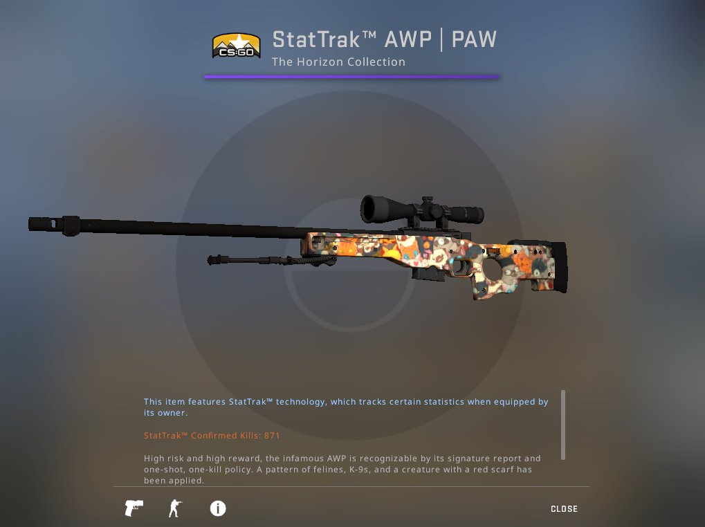 Georgi Grigorov on "I'm giving away this StatTrak™ AWP | PAW Factory New. All you have to do to join this giveaway is follow me and retweet this post. Winner will