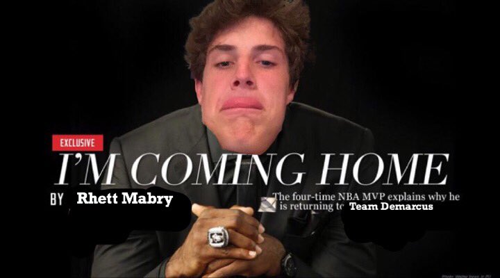 RecLeagueRumors's tweet photo. BREAKING: Sources report Rhett Mabry is making his long awaited return to #TeamDemarcus this rec season. #MabryMeltdown https://t.co/lWh4VrX9yf