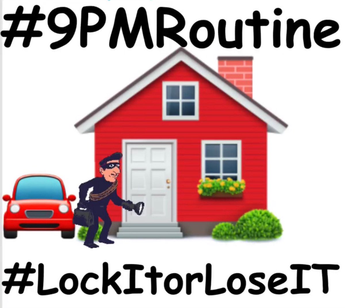 KSCapitolPolice's tweet image. It’s time to do the #9PMRoutine #RemoveValuables #LockVehicles #LockHome #OutsideLightsOn #Kansas #TopCity #LockItLoseIt
🔐🚘🔐🏡