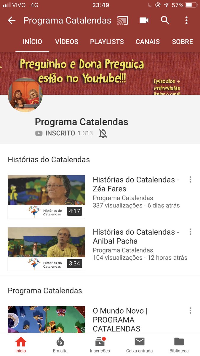 And_zz's tweet photo. Utilidade pública!!!!
O #ProgramaCatalendas agora está disponível no YouTube ❤️❤️❤️ https://t.co/MFyrupO647