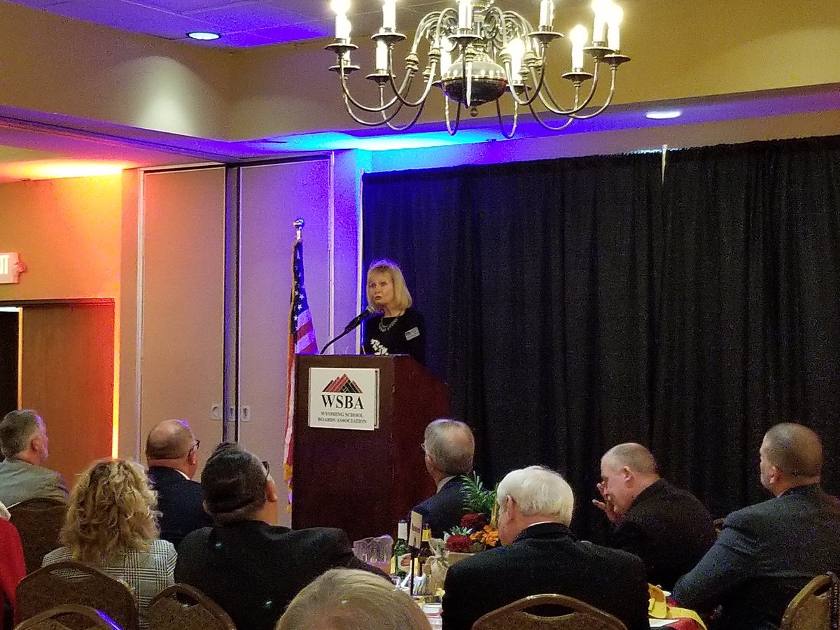 pfentonhughes's tweet image. "We do great things for kids"...@BayTeske to #WSBA. And so do you Janine! @TetonSchools