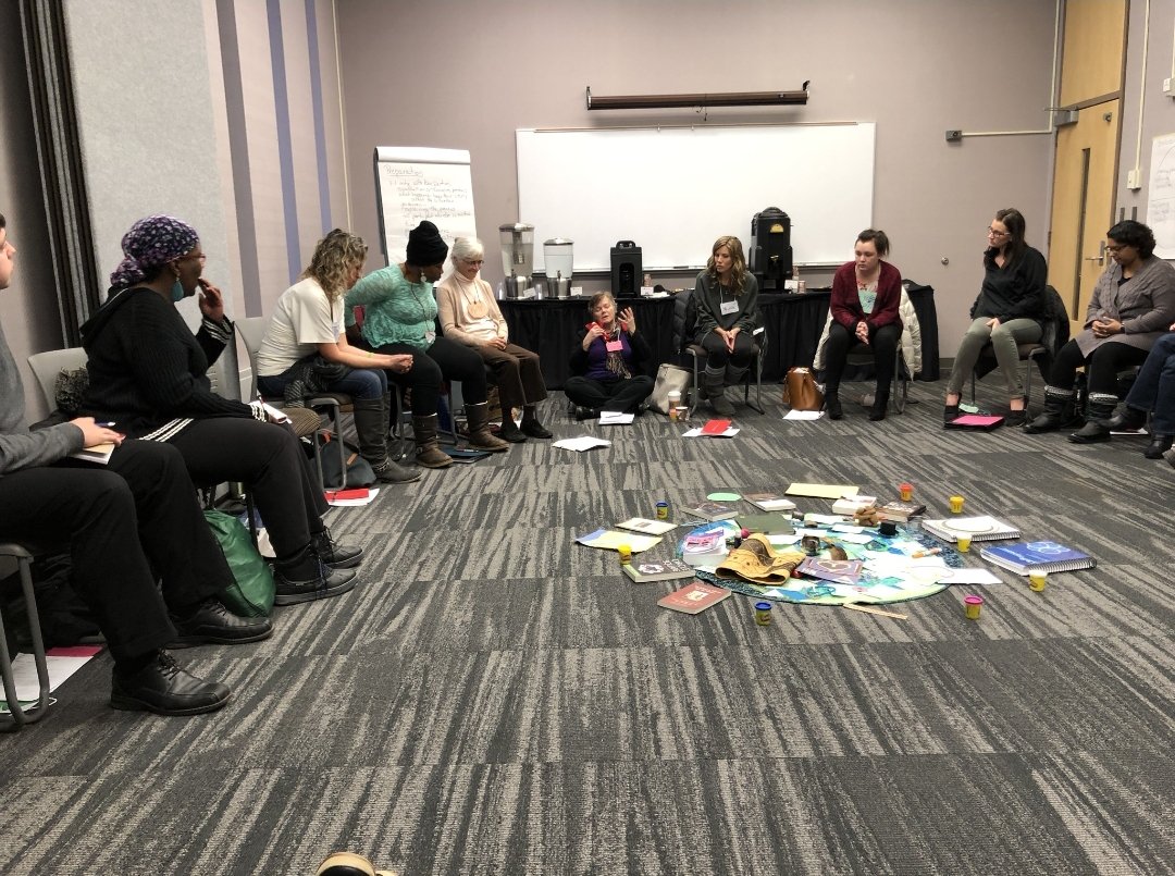 joelfriesz's tweet photo. Peacemaking Circle training comes to a close today. Kay Pranis, you are the best of the best. Thank you for sharing your wisdom.  Tomorrow: Practicing #RestorativeJustice Conference @MSUMoorhead @LSSND https://t.co/b55tt52VlL