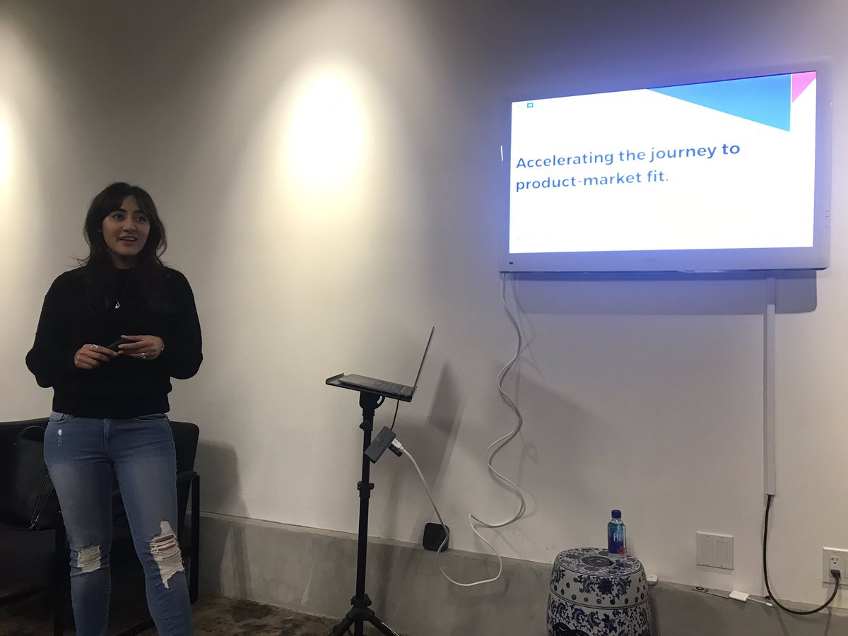 klinse's tweet photo. One of the all time best talks we’ve have at @spc. @puppetofwhims on how to achieve product market fit with a limited runway. https://t.co/DqIvZgdxGP