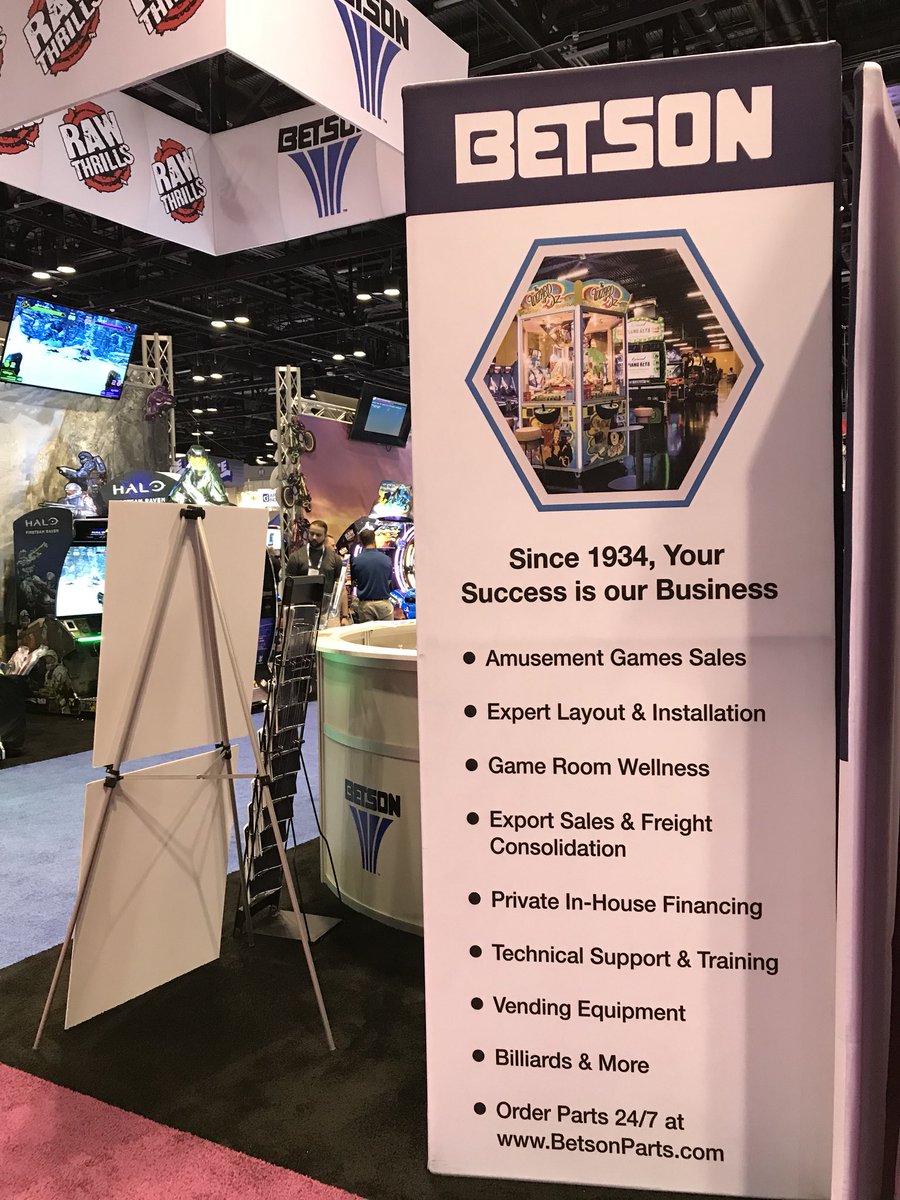 BetsonSolutions's tweet photo. Your success is our business. Stop by booths #515, #615 & #815 at IAAPA for all of your amusement, vending, billiards, parts & service needs! #IAAPA #IAE2018 https://t.co/e7ZpDS4SEi