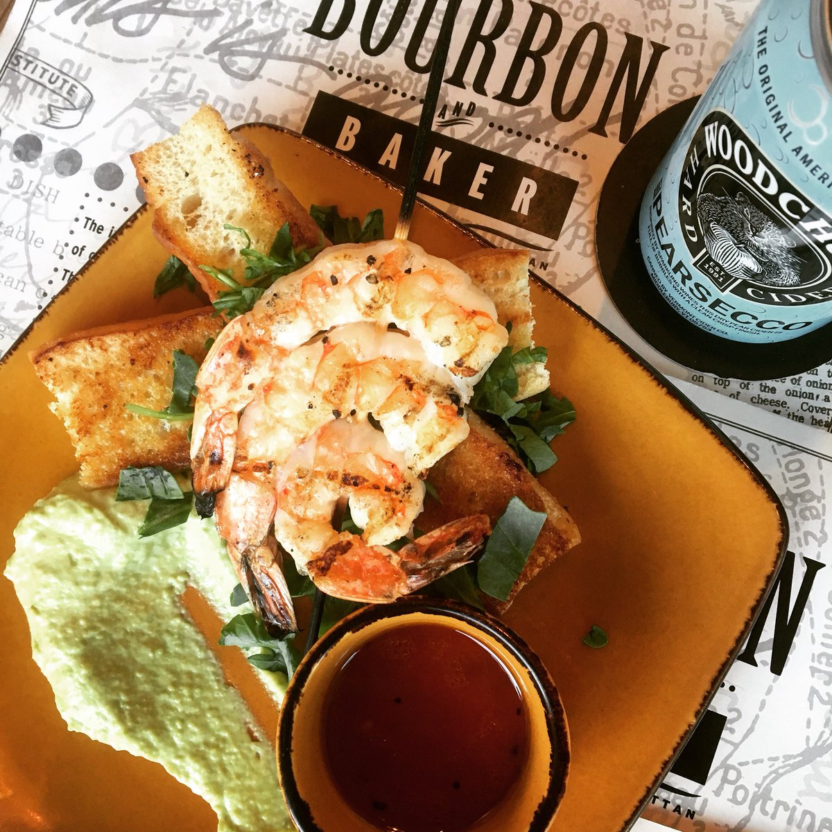 BourbonAndBaker's tweet image. Special: Shrimp &amp;amp; Avocado Toast $11–Toasted baguettes, grilled shrimp, avocado aioli, arugula, sriracha vinaigrette #basic #gettoasted #hipsterspecial #dinnergoals