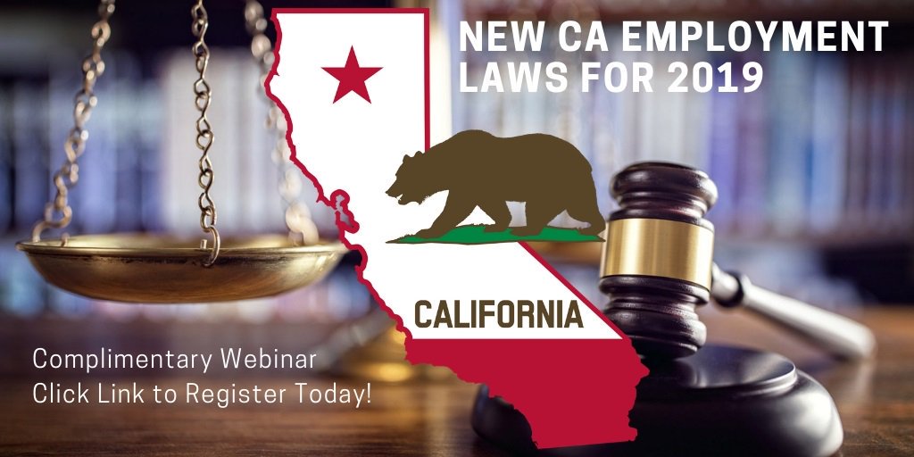 CDFLaborLaw's tweet photo. Still time to register for CDF's complimentary webinar on "CA Labor & Employment Law Year in Review – Key Developments from 2018 & Tips To Prepare for 2019." https://t.co/Ql65bADQO4 #SHRM #CAMCLE #HRCI #emplaw #hr #webinars @webinara @SHRM @HRHero @HRdotcom @TheSFIA @RILAtweets https://t.co/xzYYU09huF