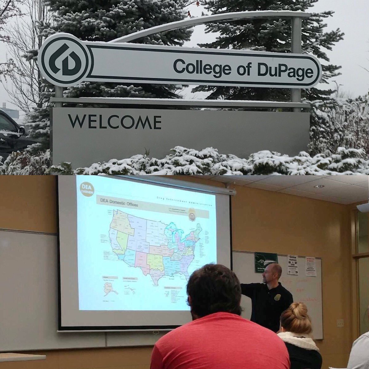 DEACHICAGODiv's tweet photo. Proud that #DEAChicago partnered the with the College of DuPage @CollegeDuPage for today’s event! #makethefuture #criminalLaw #communityofrespect #DuPage #GlenEllyn #IL https://t.co/n63d1T9JyG