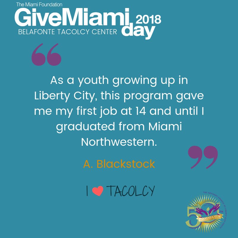 tacolcy's tweet photo. We are honored to serve the youth of Liberty City, and are fueled by stories like these. 

#GiveMiamiDay #WhyWeServe 
https://t.co/Mw6FatXEyj https://t.co/7Mpfn4Uolu