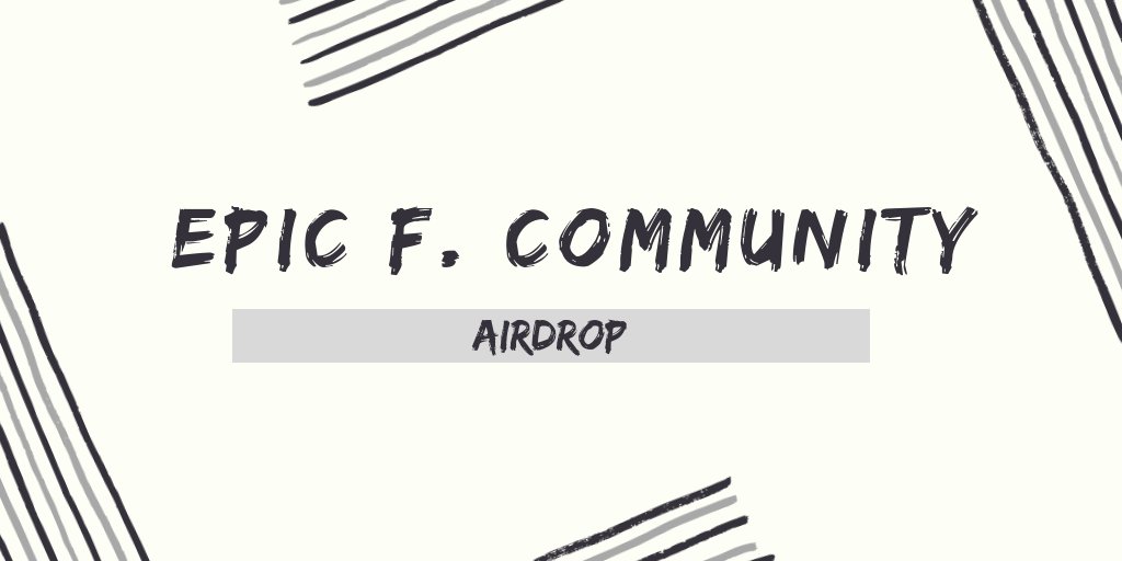 We just started our first #Telegram #airdrop round. Don't wait &amp; join our amazing community. All information about our #airdrop can be found here:

t.me/epicfbot

#epicfcommunity #epicf #epicfail #cryptocurrency #ethereum #bitcoin