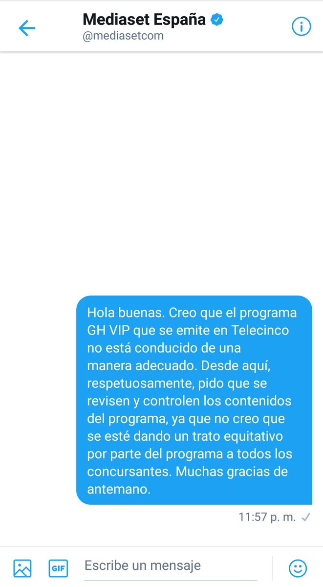 Vamos a hacer una lluvia masiva de quejas a <a href="/mediasetcom/">Mediaset España</a>. Deben notar la presión!!!

#SomosLaAudiencia15N #SomosLaAudiencia15 #FueraJorgeJavierDeGH