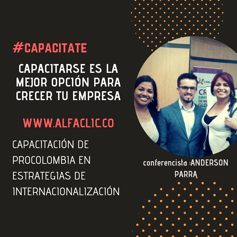 alfacliccomerc1's tweet photo. #Capacitación #procolombia #ClusterCreatic seminario de planificación y estrategias de internacionalización de servicios tecnológicos visítanos en 👉  https://t.co/v4SJqf6h0I https://t.co/qEOuwHq2c2