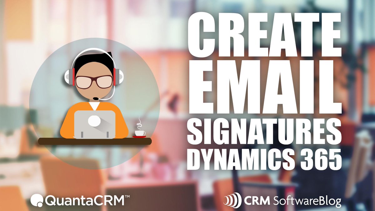 QuantaCRM's tweet photo. Learn #howto create and use #email signatures in #MSDyn365 #CRM with our #CRMSupport team!

https://t.co/Kni2vf9b9C

#TechThursday #business #tech https://t.co/EYjW7krYF6
