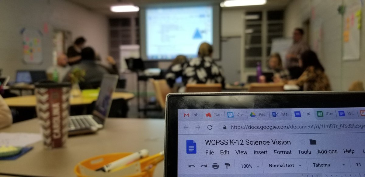 KyleHamstra's tweet photo. Honored to be learning alongside these @WCPSS science educators. Can't wait to experience our #wakesclt future together! #wakevision #LeadWCPSS #whatstartsherechangeseverything https://t.co/DDkvhaCNW8
