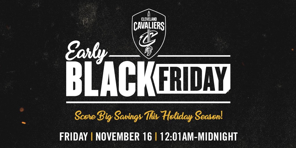 Set your alarm!⏰   We're having a special Early Black Friday sale starting at MIDNIGHT: cavs.com/blackfriday https://t.co/Rg60Fo2wMU