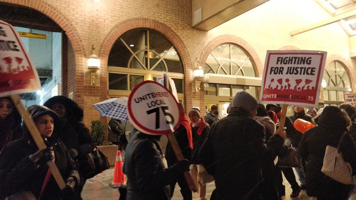 _jam_b's tweet photo. One job should be enough! Great to see hospitality workers in Toronto fighthing back!  @UNITEHERE75 https://t.co/vIWPZYjfT7