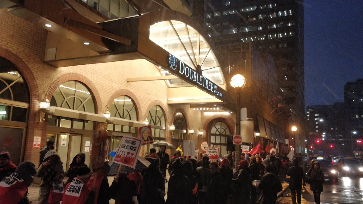 _jam_b's tweet photo. One job should be enough! Great to see hospitality workers in Toronto fighthing back!  @UNITEHERE75 https://t.co/vIWPZYjfT7