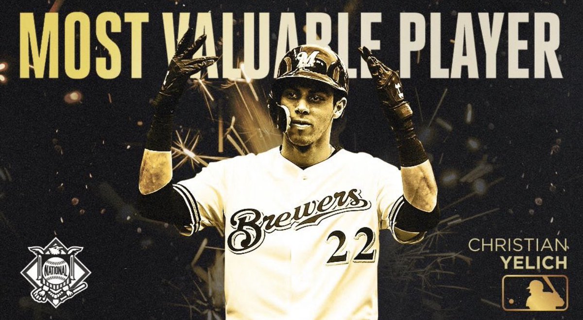 Ball_Milwaukee's tweet photo. Christian Yelich NL MVP. https://t.co/k2OaRrLvPG