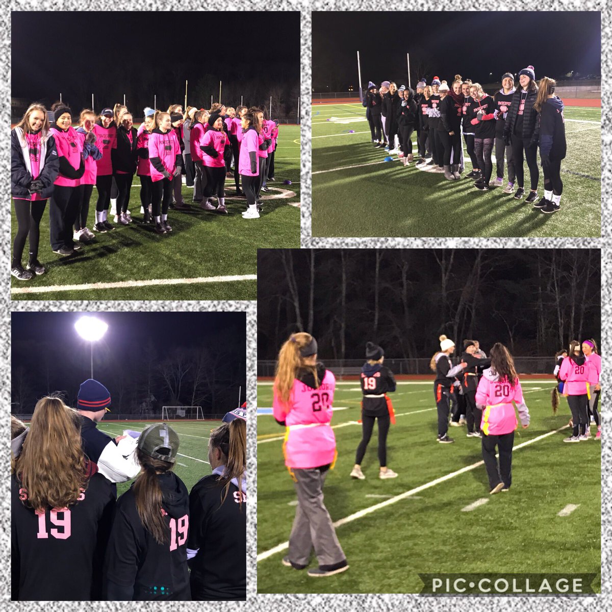 mssafermhs's tweet photo. A threat of snow isn’t stopping this group 🏈❄️ #powderpuff2018 #warriorpride @MedStuCo https://t.co/9FHJMDPVo1