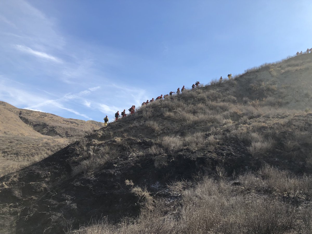 VCFD_PIO's tweet photo. #Briggsfire Update: Fire is now 90% contained and crews on the ground will work till nightfall to completely extinguish hotspots and reach full containment. No homes were damaged or destroyed. No firefighter injuries reported. @VCFD, @VCAirUnit https://t.co/eJJ77OVy1c