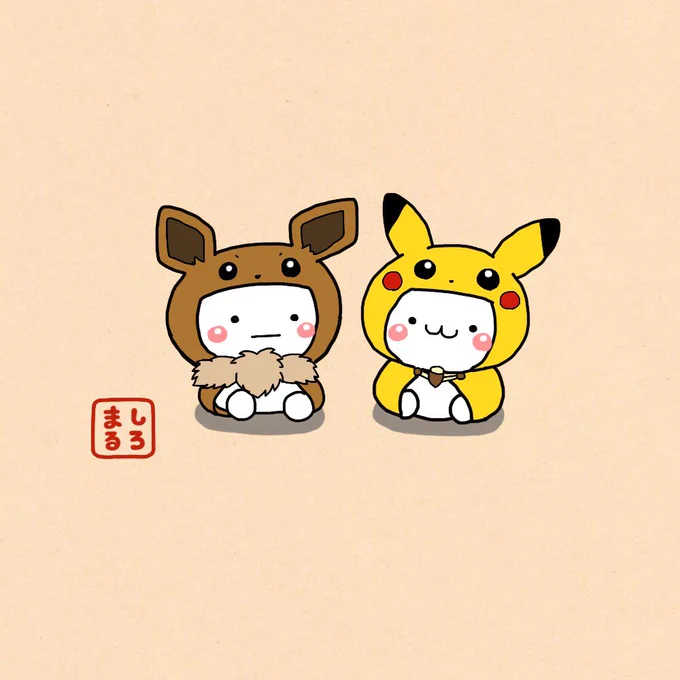 ピカチュウとイーブイ
#ピカブイ
#はらぺこ日記 
