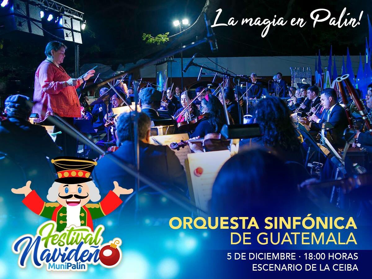 Munipalin's tweet photo. ¡Este festival estará buenísimo! Y para iniciar, tenemos a la Orquesta Sinfónica de Guatemala, aquí, bajo nuestra frondosa Ceiba.

Te esperamos este 5 de diciembre a partir de las 18:00 horas. ¡No te lo pierdas! #FestivalNavideño2018 https://t.co/gd63q544Ss